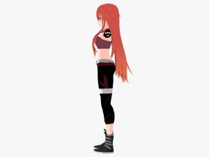 character anime girl 3D Model
