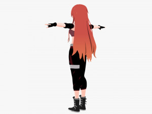 character anime girl 3D Model