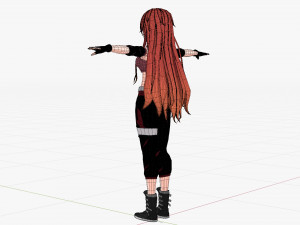 character anime girl 3D Model