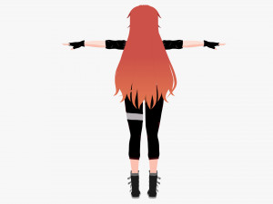 character anime girl 3D Model