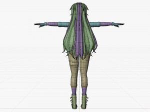 character anime girl 3D Model