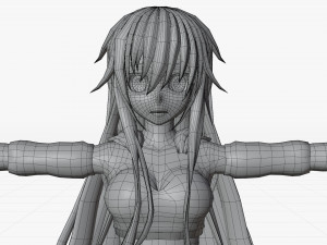 character anime girl 3D Model
