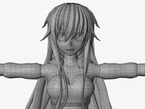 character anime girl 3D Model