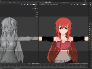 character anime girl 3D Model