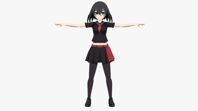 kurome - akame ga kill 3D मॉडल .c4d .max .obj .3ds .fbx .stl .blend