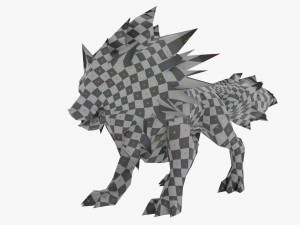 anime wolf 3D Model