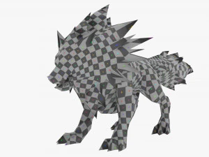 anime wolf 3D Model
