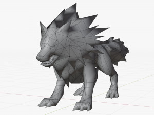 anime wolf 3D Model