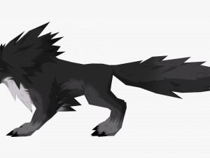 anime wolf 3D Model