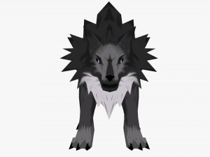 anime wolf 3D Model