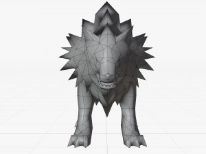 anime wolf 3D Model