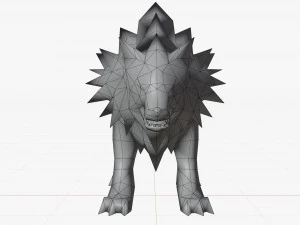 anime wolf 3D Model