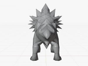 anime wolf 3D Model