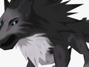anime wolf 3D Model