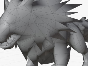 anime wolf 3D Model