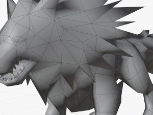 anime wolf 3D Model