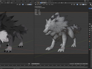 anime wolf 3D Model