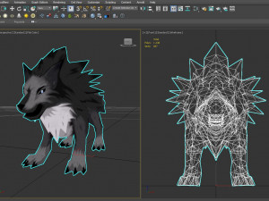 anime wolf 3D Model