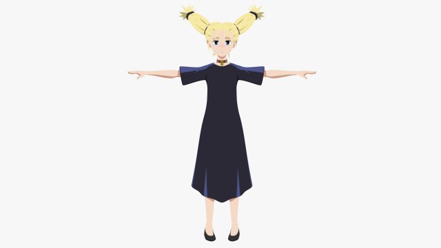 momo - jujutsu kaisen 3D Модель .c4d .max .obj .3ds .fbx .stl .blend 