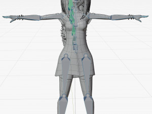 Fox girl cartoon 3D 모델