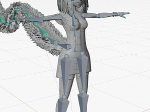 Fox girl cartoon 3D 모델