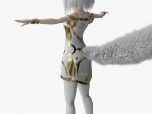 Fox girl cartoon 3D 모델