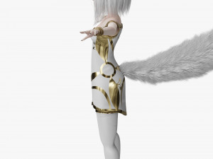 Fox girl cartoon 3D 모델