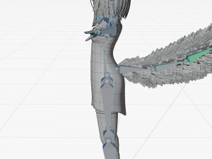 Fox girl cartoon 3D 모델