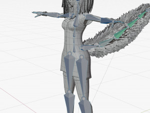 Fox girl cartoon 3D 모델