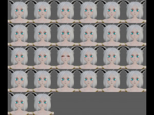 Fox girl cartoon 3D 모델