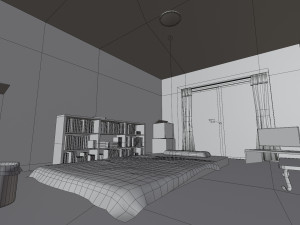 anime apartment tokyo Modèle 3D