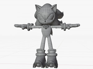 shadow the hedgehog - ue4 - unity 3D Model