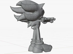 shadow the hedgehog - ue4 - unity 3D Model