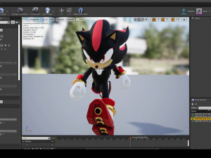shadow the hedgehog - ue4 - unity 3D Model