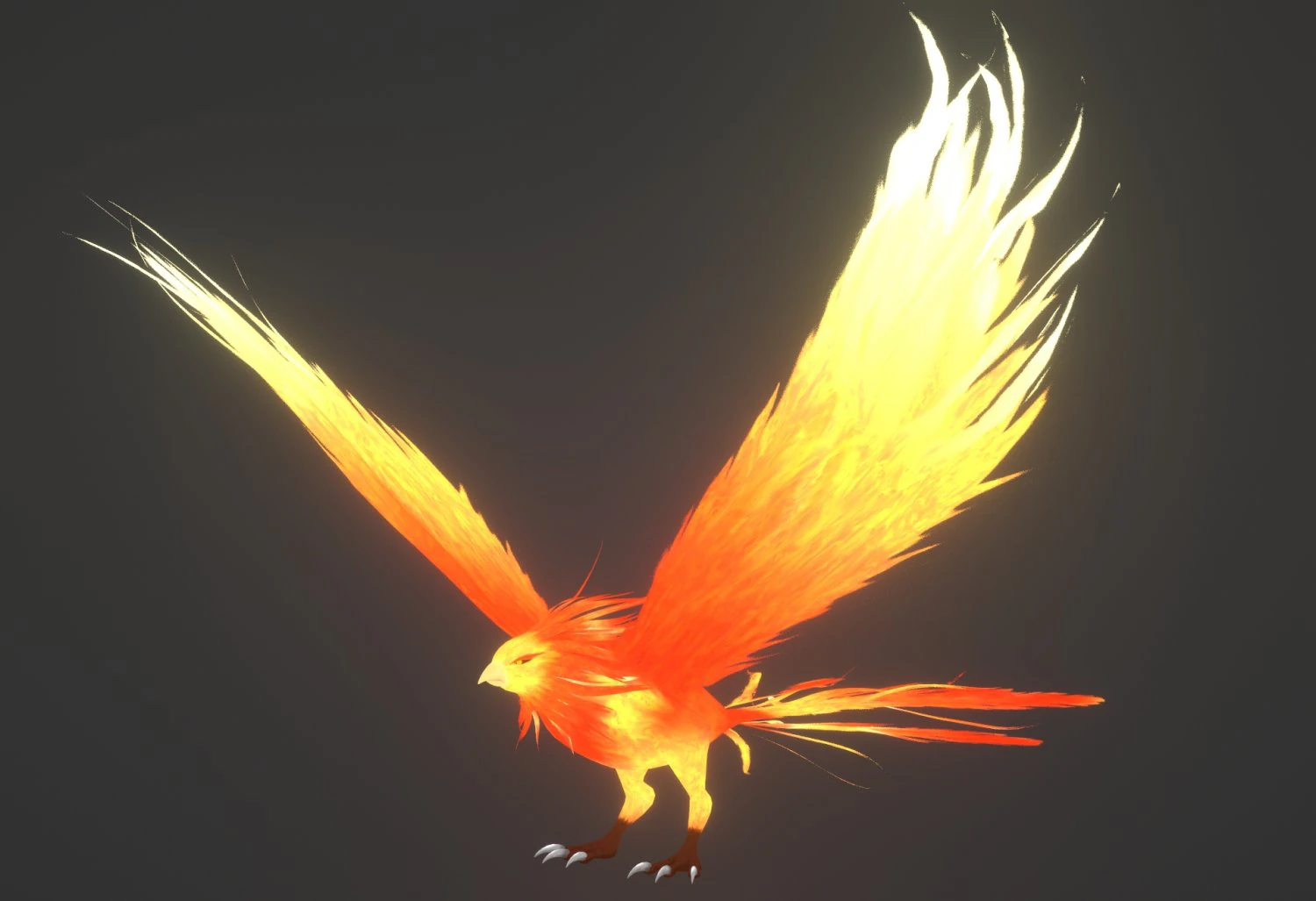 Anime Phoenix 3D Model .c4d .max .obj .3ds .fbx .stl .blend 