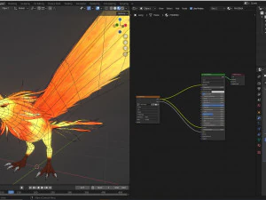 Anime Phoenix 3D Model