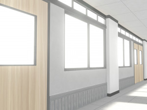 Anime Corridor Modelo 3D