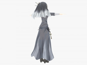 Honjou Nia Date a live Modelo 3D