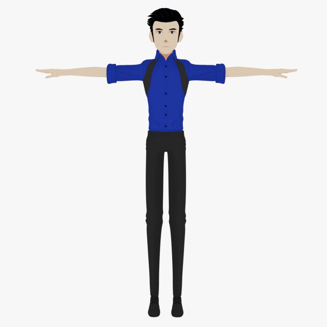 Male Characters Modelo 3D .c4d .max .obj .3ds .fbx .stl .blend 
