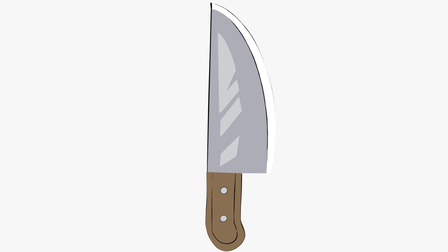 Cartoon kitchen knife 3D Model .c4d .max .obj .3ds .fbx .stl .blend 