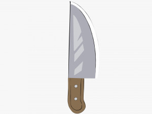 Cartoon kitchen knife 3D Model