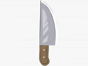Мультяшний кухонний ніж 3D Модель