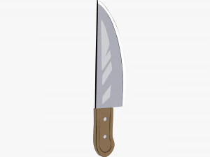 Cartoon kitchen knife 3D Model