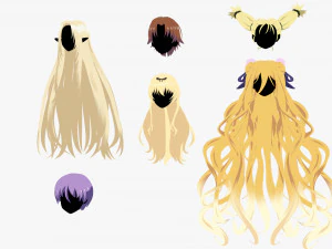 pelo animado Modelo 3D