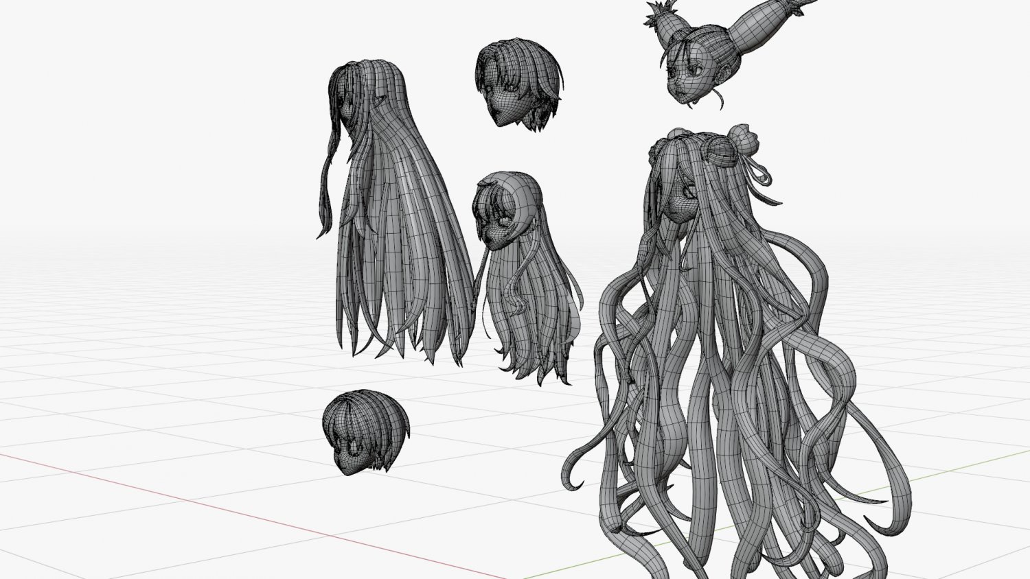 Anime Hair Collection - 3D Model by RYANMAICOL