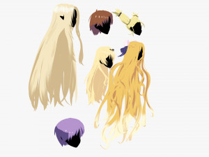 Anime Hair Modello 3D