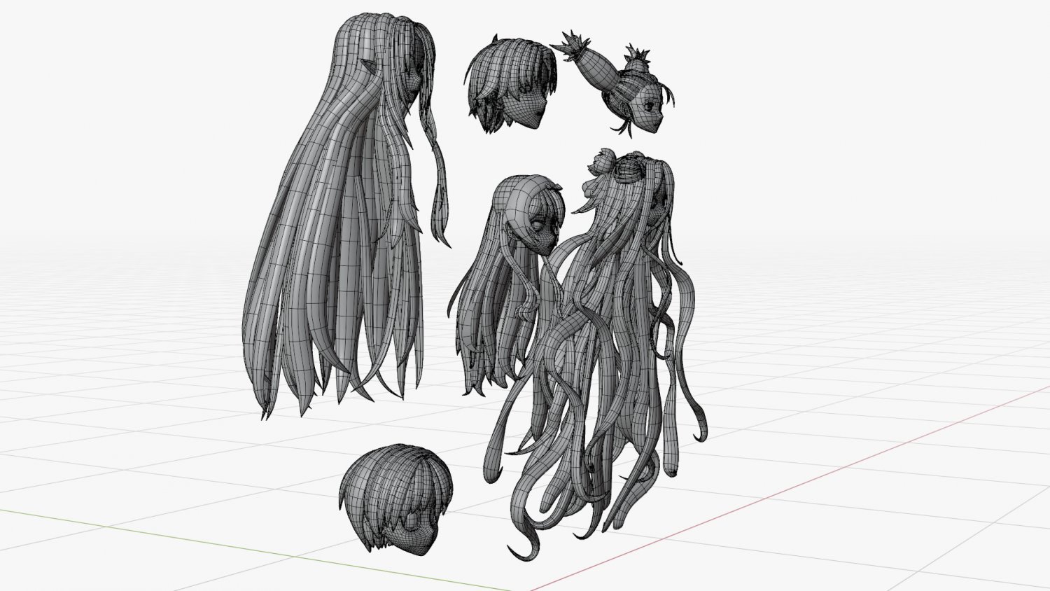 Anime Hair Collection - 3D Model by RYANMAICOL