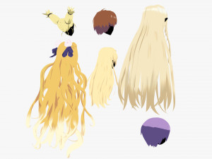 Anime Hair Modello 3D