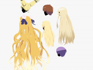 Anime Hair Modello 3D