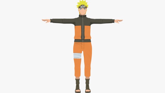 Naruto Shippuden Low-poly 3D Model